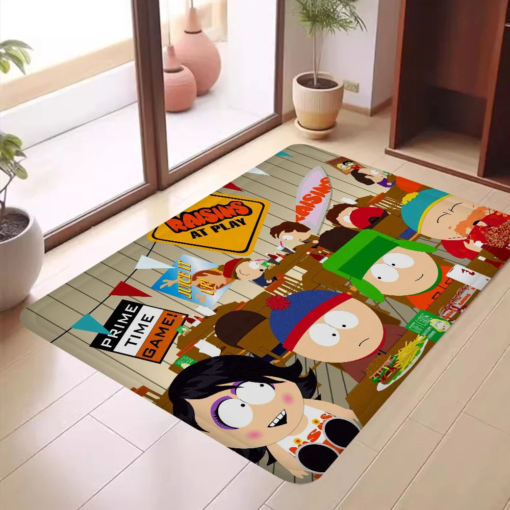 Navak Carpet Amine S-South Cartoon P-Park Door Mat Washable Non-Slip Living Room Sofa Chairs Area Mat Kitchen Doormat Area Rug
