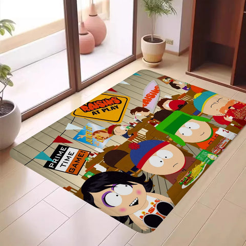 Navak Carpet Amine S-South Cartoon P-Park Door Mat Washable Non-Slip Living Room Sofa Chairs Area Mat Kitchen Doormat Area Rug