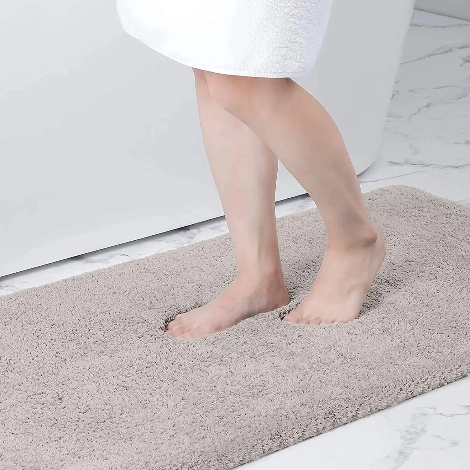 Navak Carpet Kitinjoy Fluffy Bathroom Rugs Non-Slip Washable Absorbente Bath Mat Soft Shaggy Microfibre Bath Mats Resist Dirt Kitchen Carpets