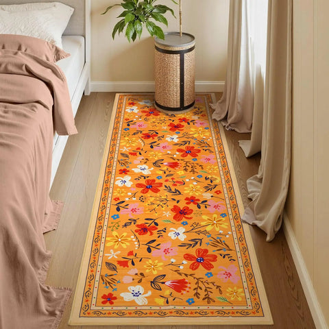 Navak Carpet Exclusive Picks Floral Hallway Runner Rug 2x6,Washable Non Slip Summer Kitchen Area Rug for Farmhouse Bedroom Home Entryway Decoration