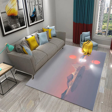 Navak Carpet 3D Simple Abstract Art Theme Carpet Nordic Style Geometric Line Living Room Balcony Bedroom Bathroom Non-slip Door Floor Mat