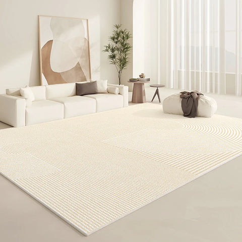 Navak Carpet Cream Style Carpets for Living Room Fluffy Soft Plush Rug Minimalist Lounge Floor Mat Home Bedroom Decor Bedside Carpet
