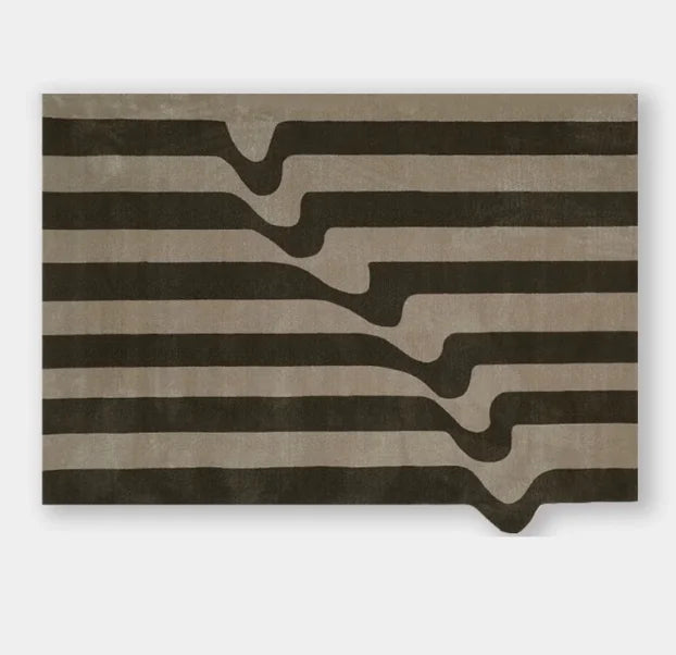 Navak Carpet Light Luxury Rugs for Bedroom Black White Plaid Living Room Decoration Carpet Fluffy Soft Study Rug Home Thicken Plush Floor Mat