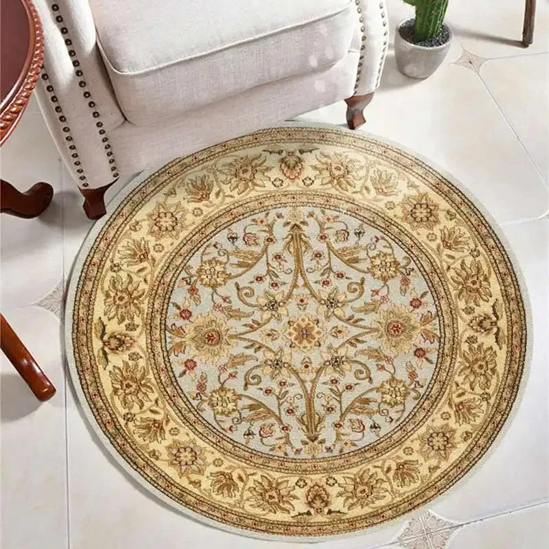 Navak Carpet Moroccan Ethnic Round Carpet, Rocking Chair Mat For Bedroom & Living Room