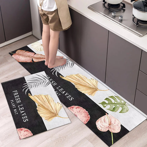 Navak Carpet Non-slip Kitchen Mat Long Rugs Crystal Velvet Carpet for Living Room Absorbent Foot Mats Bedroom Doormat Alfombra Small Rugs