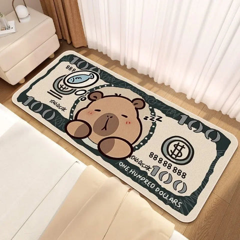 Navak Carpet Cute Bedside Cashmere Carpet Capibara Imitation Cashmere Floor Mat,anime Rug