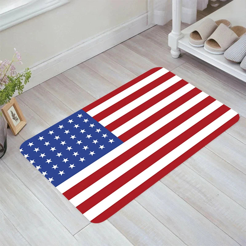 Navak Carpet Flag of American Floor Mat Carpets Room Mats Rugs Home Doormat Entrance Door Kitchen Carpet Balcony Foot Rug Bathroom Bath House