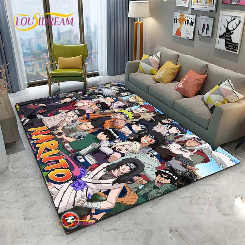Navak Carpet Naruto Cartoon Anime Carpet for Living Room Bedroom Cute Rugs Kitchen Table Door Kids Un-slip Floor Mats Alfombra Birthday gift