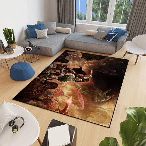 Navak Carpet Game small carpet Anti-Slip Kitchen Bedroom The Handmade DOOMS Ages Tufted Rug Carpet Living Dark Room Entrance Decoration