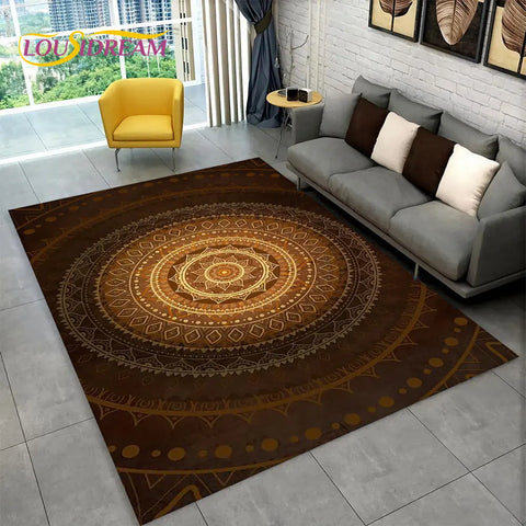 Navak Carpet Bohemia Mandala Geometric Area Rug,Carpet Rug for Home Living Room Bedroom Sofa Doormat Kitchen Decor,Kid Non-slip Floor Mats