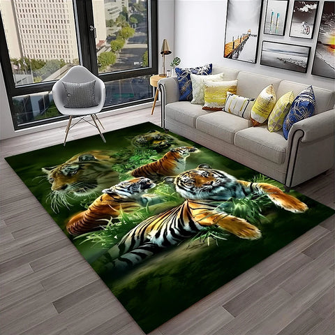 Navak Carpet 3D Dream Tiger Animal Cartoon Carpet Rug for Home Living Room Bedroom Sofa Doormat Decor,Child Play Area Rug Non-slip Floor Mat