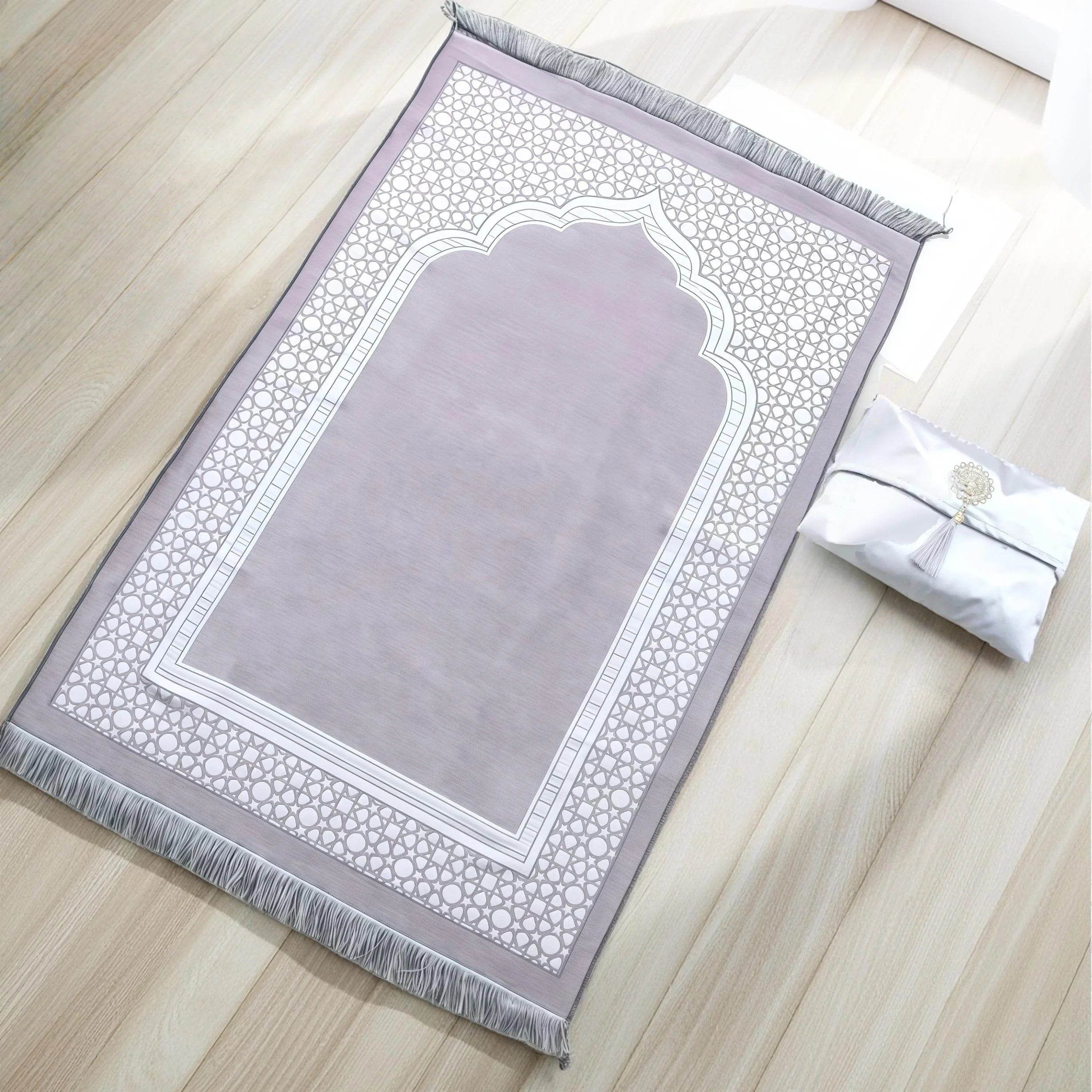 Navak Carpet Muslim Prayer Rug With Portable Bag Beads Muslim for Women Men Soft Mat Islam Gifts Set Turkish for Ramadan Eid Hajj Travel Mat