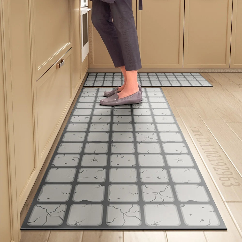 Navak Carpet Kitchen Mat Absorbent Printed Kitchen Rugs Non-slip Area Mat Hallway Long Carpets for Living Room Bedroom Entrance Doormat Bath