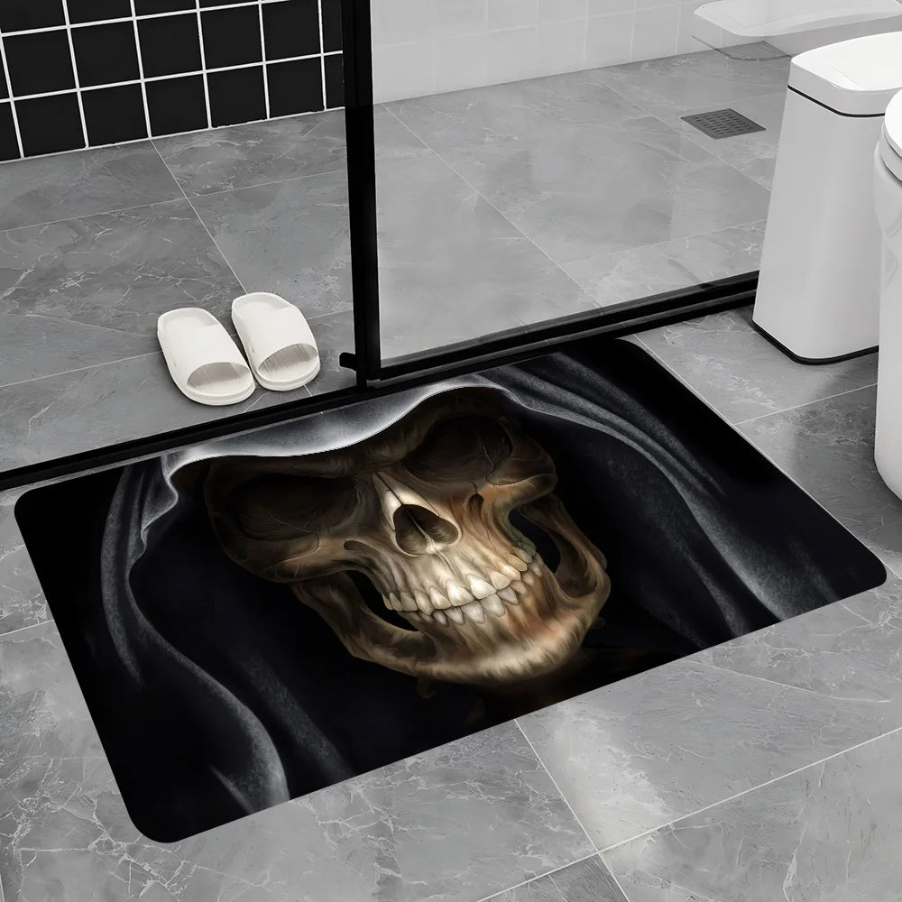 Navak Carpet Dark Horror Skull Anime Floor Carpet Nordic Style Home Doormat Bathroom-Toilet Mats Bedroom Bedside Mats