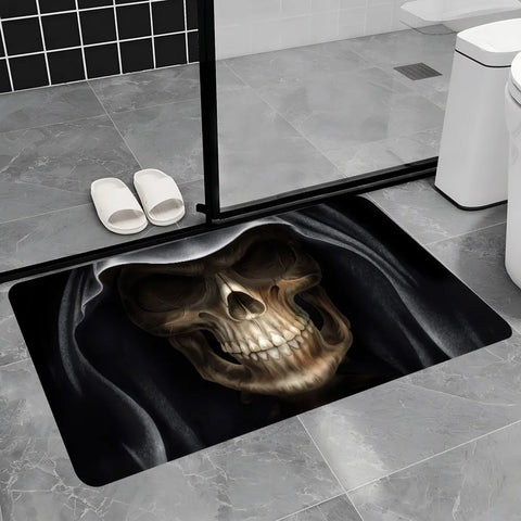 Navak Carpet Dark Horror Skull Anime Floor Carpet Nordic Style Home Doormat Bathroom-Toilet Mats Bedroom Bedside Mats
