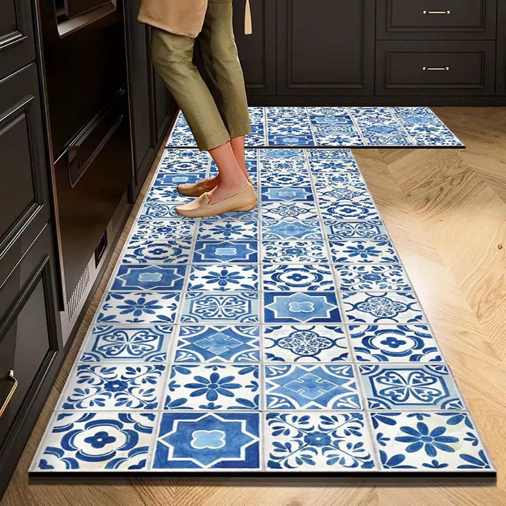 Navak Carpet Non-slip Kitchen Mat Long Rugs Crystal Velvet Carpet for Living Room Absorbent Foot Mats Bedroom Doormat Alfombra Small Rugs