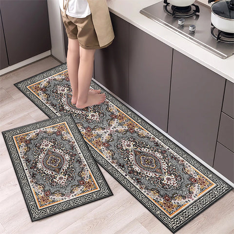 Navak Carpet Kitchen Mat Absorbent Printed Kitchen Rugs Non-slip Area Mat Hallway Long Carpets for Living Room Bedroom Entrance Doormat Bath