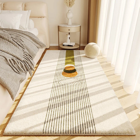 Navak Carpet French Cream Style Bedroom Carpet High End Color Bedside Fluffy Soft Thickened Carpets New Minimalist Style Anti Slip Rug