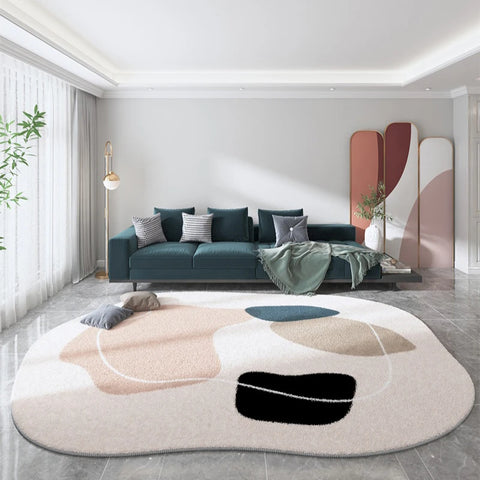 Navak Carpet Modern Style Living Room Decoration Gradient Carpet Irregular Shape Rugs for Bedroom Home Plush Rug Fluffy Soft Lounge Floor Mat