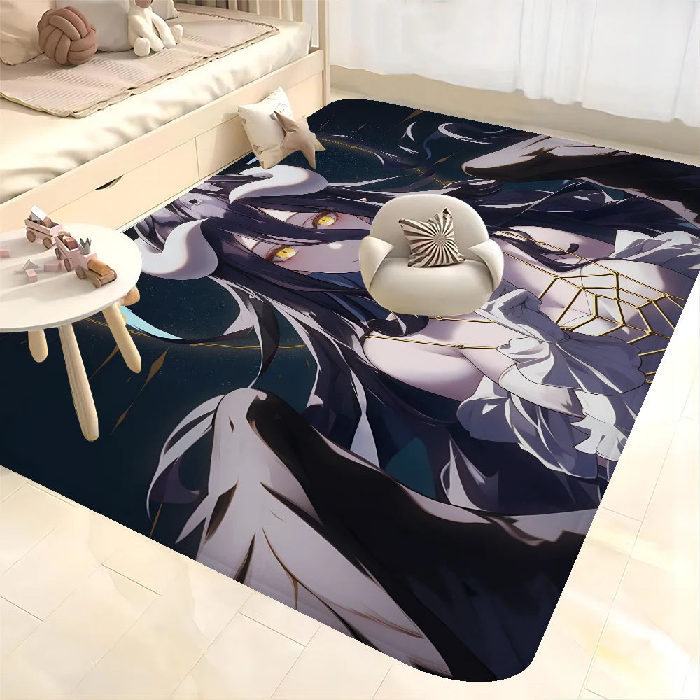 Navak Carpet Gamer Albedo Anime Sexy Girls Floor Mat Nordic Style Home Doormat Bathroom-Toilet Mats Bedroom Hotel Decor Mat