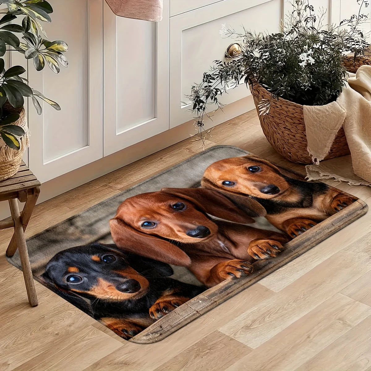 Navak Carpet Dachshund Dog Kitchen Mat Decor Anti-slip Corridor Balcony Laundry Room Rugs Bathroom Anti-slip Foot Mat Bedroom Floor Mat Decor