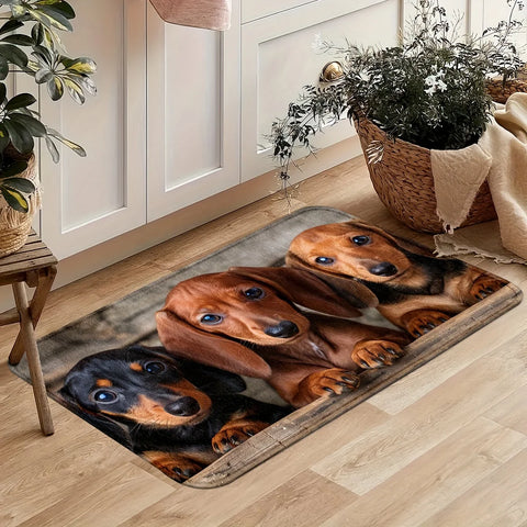 Navak Carpet Dachshund Dog Kitchen Mat Decor Anti-slip Corridor Balcony Laundry Room Rugs Bathroom Anti-slip Foot Mat Bedroom Floor Mat Decor