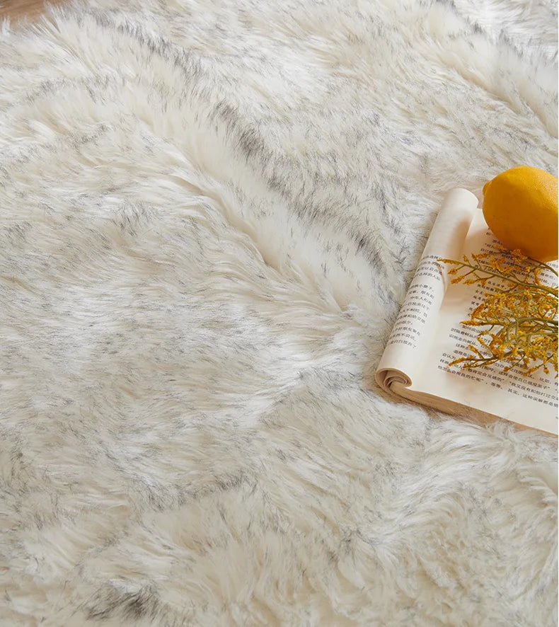 Navak Carpet Faux Fur  Carpet Pink Children's Area Rug for Girls Bedroom Bedside Living Room Fluffy Furry Shaggy Floor Foot Mats Home Decor