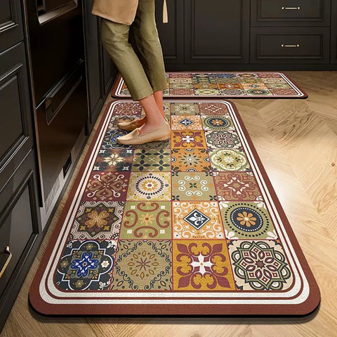 Navak Carpet Non-slip Kitchen Mat Long Rugs Crystal Velvet Carpet for Living Room Absorbent Foot Mats Bedroom Doormat Alfombra Small Rugs