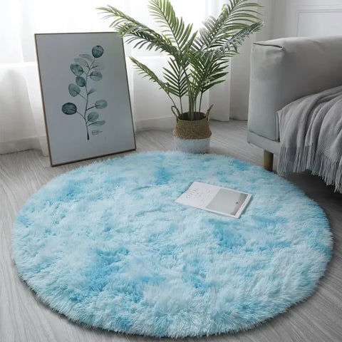 Navak Carpet 40/60CM Circle Round Shaggy Rug Soft Non-slip Area Rugs Living Room Bedroom Carpet Floor Mat For Girl Home Decoration