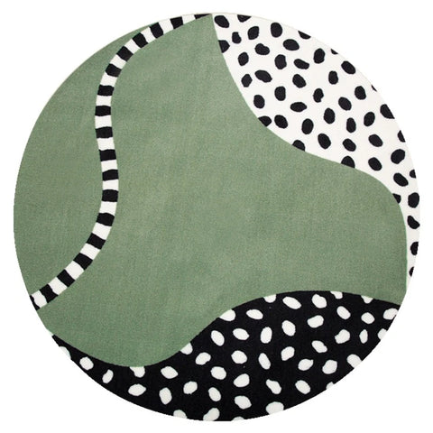 Navak Carpet Light Luxury Bedroom Decor Round Carpet Thickend Plush Bedside Floor Mat Fluffy Soft Rug Leopard Pattern Carpets for Living Room