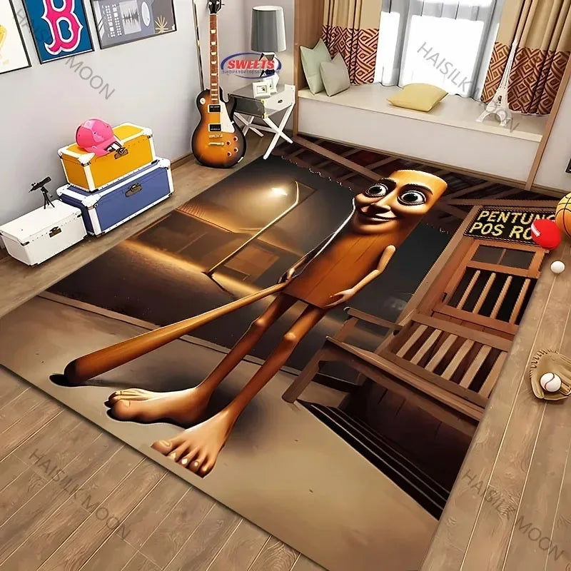 Navak Carpet Daily Picks Creates Virtual Creatures Italian Brainrot Cartoon Carpet Living Room Bedroom Bedside Bathroom Floor Mat Home Rug Gift