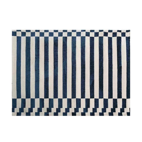 Navak Carpet French Retro Bedroom Decor Stripe Carpet Minimalist Carpets for Living Room Home Art