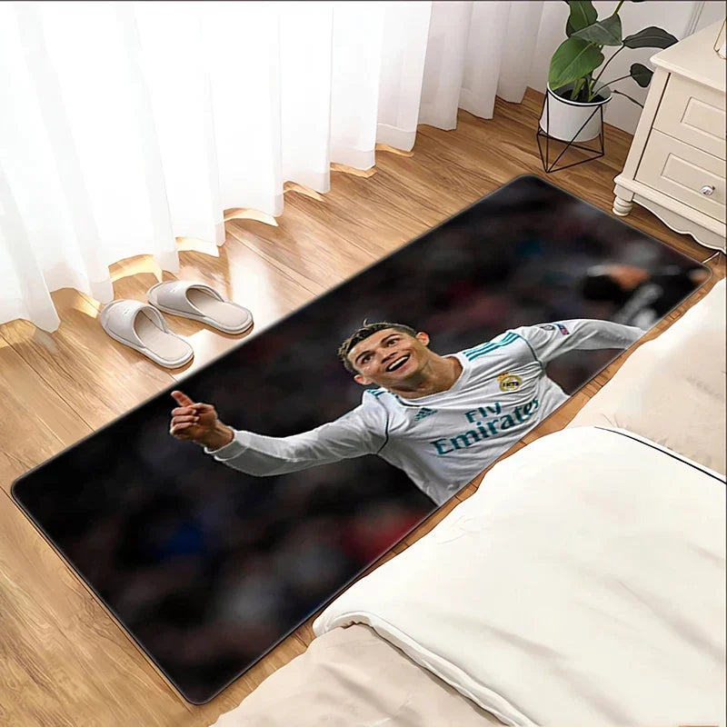 Navak Carpet Footballstar Floor Mat R-Ronaldo C-Cristiano Foot Mat Bath Mat Washable Non-slip Kitchen Rug Bedroom Carpet Room Mats Balcony