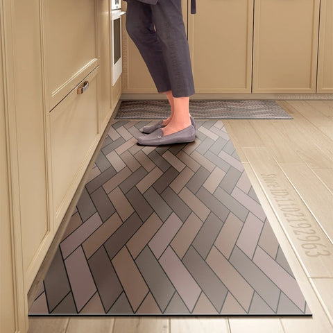 Navak Carpet Kitchen Mat Absorbent Printed Kitchen Rugs Non-slip Area Mat Hallway Long Carpets for Living Room Bedroom Entrance Doormat Bath
