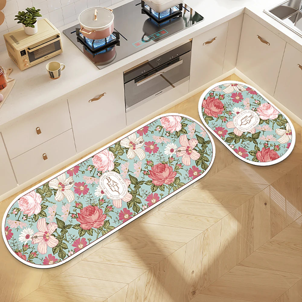Navak Carpet Absorbent Kitchen Rug Non-slip Floor Mat Absorb Oil Kitchen Long Area Rug Bedroom Carpet Entrance Doormat Home Decor Room Tapis