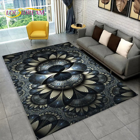 Navak Carpet Bohemia Mandala Geometric Area Rug,Carpet Rug for Home Living Room Bedroom Sofa Doormat Kitchen Decor,Kid Non-slip Floor Mats