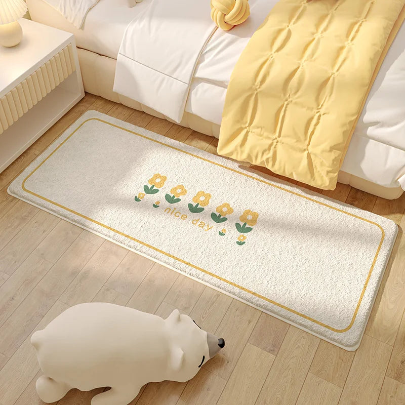 Navak Carpet Exclusive Picks Minimalist Style Faux Cashmere Carpet Bedroom Bedside Rugs Office Long Non-Slip Floor Mats Home Decoration