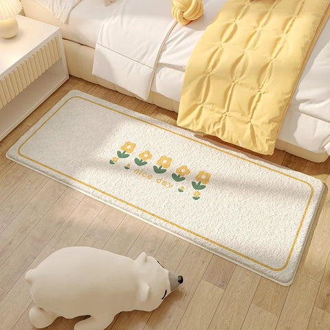 Navak Carpet Exclusive Picks Minimalist Style Faux Cashmere Carpet Bedroom Bedside Rugs Office Long Non-Slip Floor Mats Home Decoration