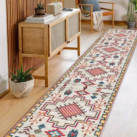 Navak Carpet Exclusive Picks Bohemian Corridor Carpet Geometric Pattern Crystal Velvet Floor Mat Entrance Kitchen Staircase Long Rug Home Decoration