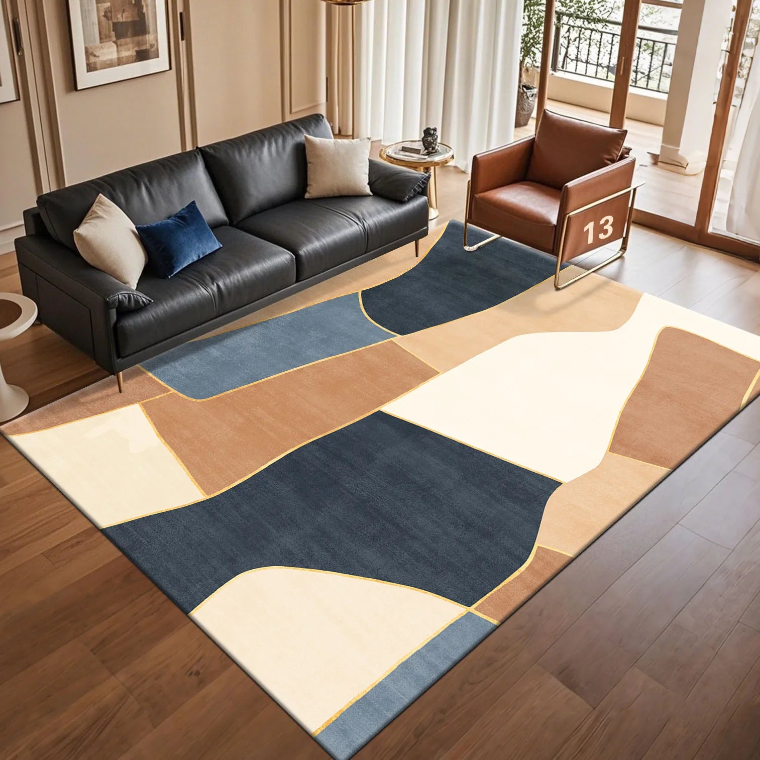 Navak Carpet Modern Light Luxury Abstract Carpet for Living Room Coffee Tables Sofa Rugs Bedroom Soft Floor Mat