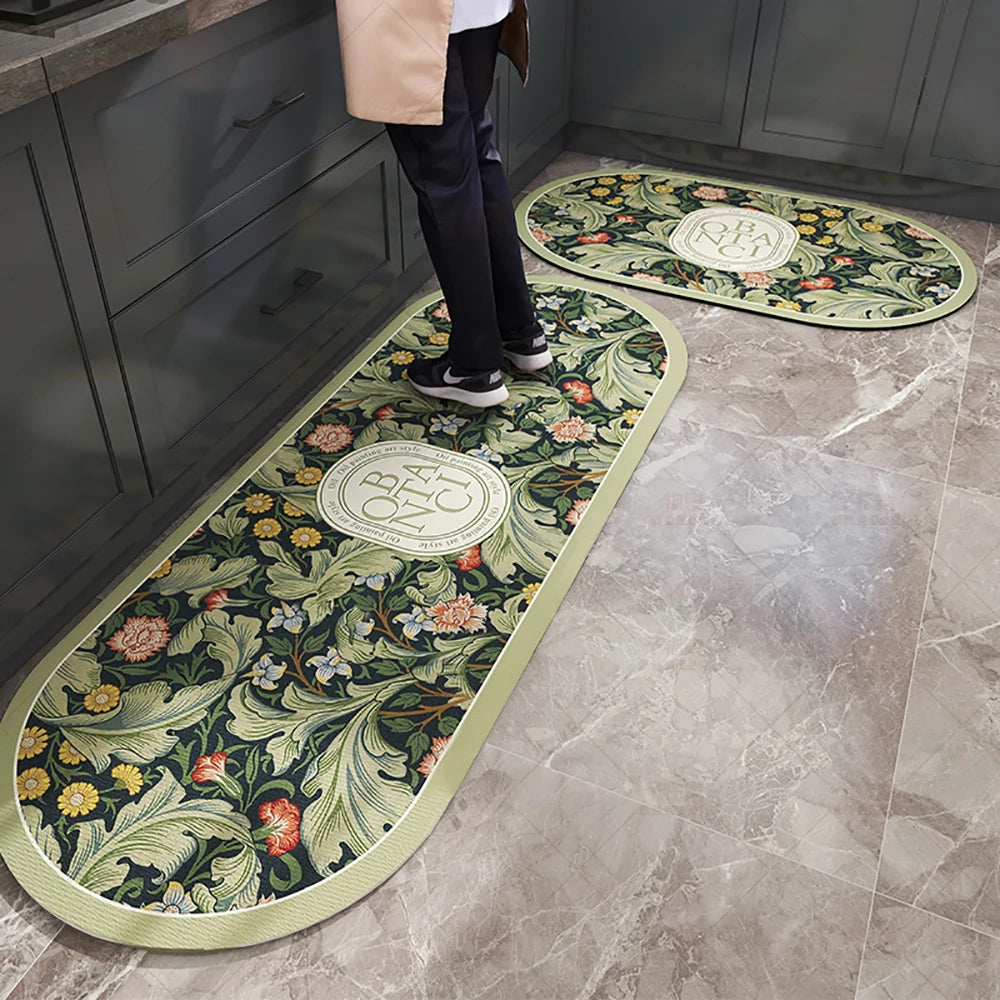 Navak Carpet Absorbent Kitchen Rug Non-slip Floor Mat Absorb Oil Kitchen Long Area Rug Bedroom Carpet Entrance Doormat Home Decor Room Tapis