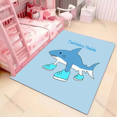 Navak Carpet Daily Picks Creates Virtual Creatures Italian Brainrot Cartoon Carpet Living Room Bedroom Bedside Bathroom Floor Mat Home Rug Gift