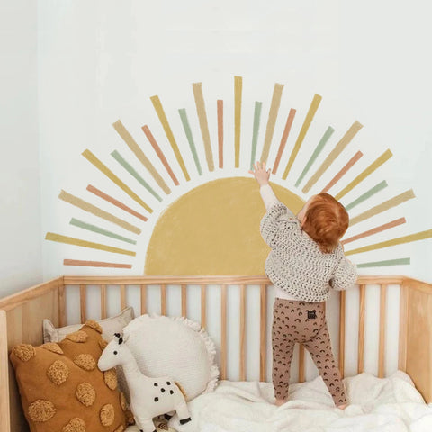 Navak Carpet 3d boho sun wall sticker for kids room self adhesive living room bedroom boho design wall art decal