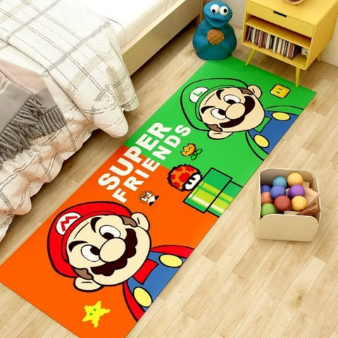 Navak Carpet Daily Picks Mario Super Cartoon Long Carpet for Living Room Cartoon Children's Bedroom Sofa Doormat Anti-slip Balcony Room Floor Mat