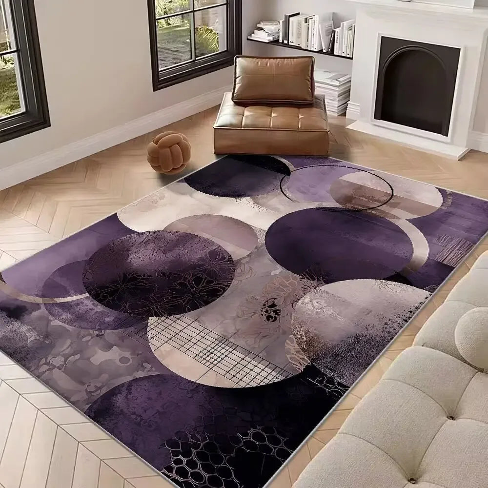 Navak Carpet New Abstract Carpet for Living Room Nordic Decoration Home Sofa   Rugs Geometric Bedroom Bedside Soft Floor Mat Non-slip