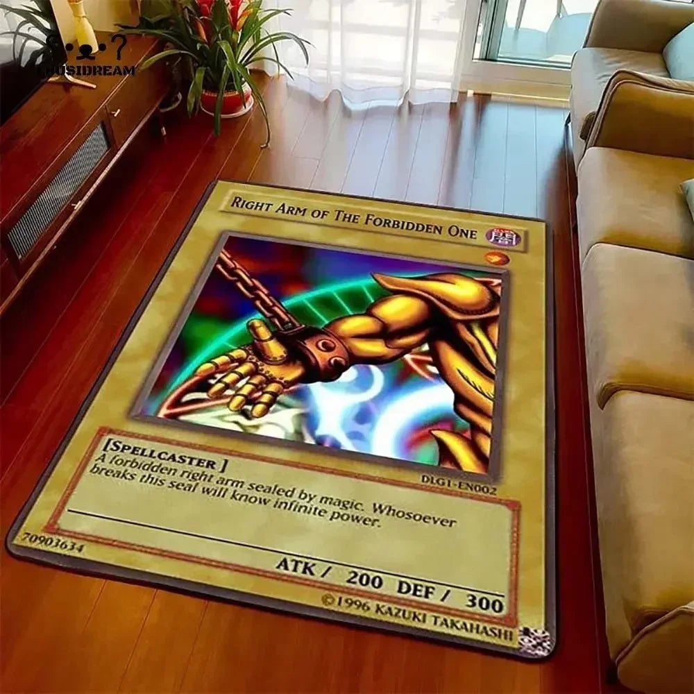 Navak Carpet Yu-Gi-Oh Blue Eyes White Dragon Anime Carpet Cartoon Floor Mat for Living Room and Bedroom Decorative Area Rug Perfect Gift