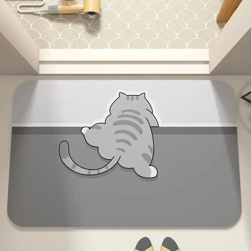 Navak Carpet Cute cartoon dog pattern bathroom absorbent carpet kitchen home decoration bedroom living room entrance door floor mat