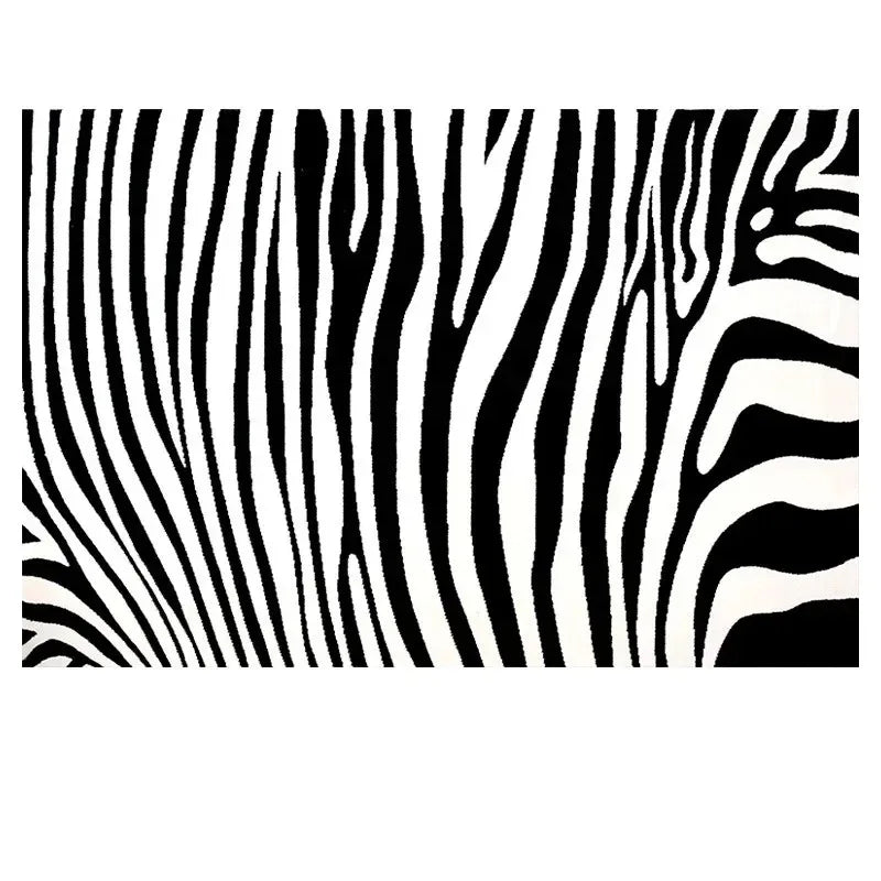 Navak Carpet Light Luxury Rugs for Bedroom Black White Plaid Living Room Decoration Carpet Fluffy Soft Study Rug Home Thicken Plush Floor Mat