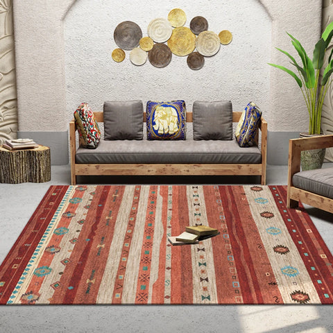 Navak Carpet American Moroccan Bedroom Decor Bedside Carpet Washable Carpets for Living Room Nordic Ethnic Lounge Rug Soft Non-slip Floor Mat
