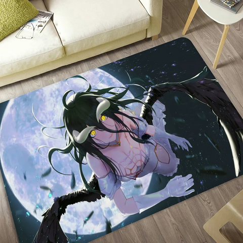 Navak Carpet Gamer Albedo Anime Sexy Girls Floor Mat Nordic Style Home Doormat Bathroom-Toilet Mats Bedroom Hotel Decor Mat
